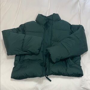 Fabletics Dark Green Puffer Jacket